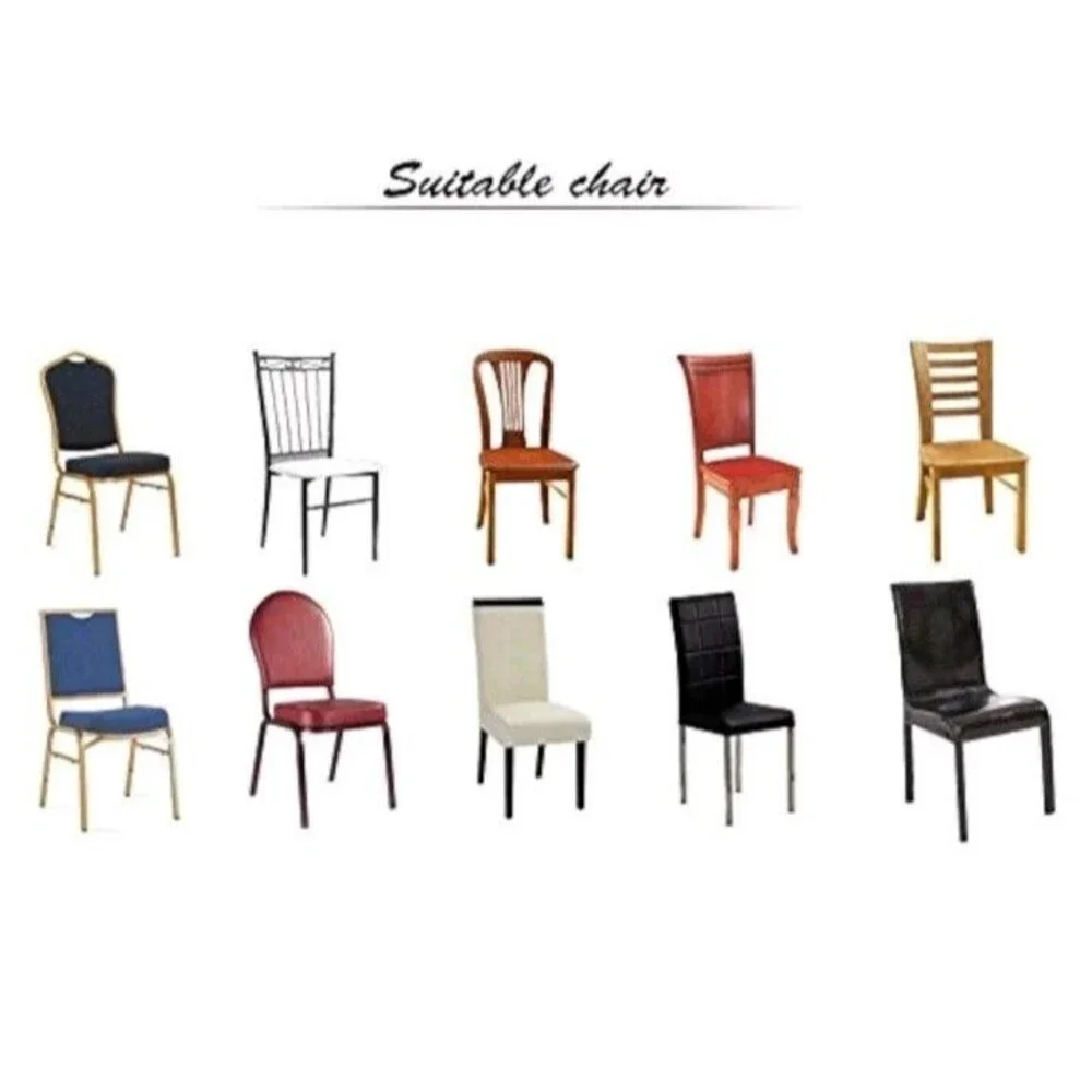 PU Leather Waterproof Stretch Dining Chair Covers, Chair Protector, 2 Beige